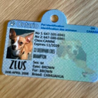 Ontario Pet ID Tags