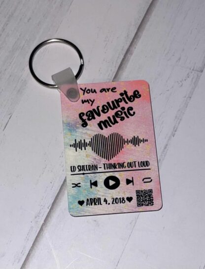 Anniversary Keychain with Custom QR code, Date & Pic - Image 2