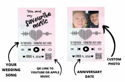 Anniversary Keychain with Custom QR code, Date & Pic - Image 3