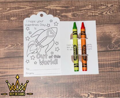 Valentine Card + 2 Crayons - Image 3