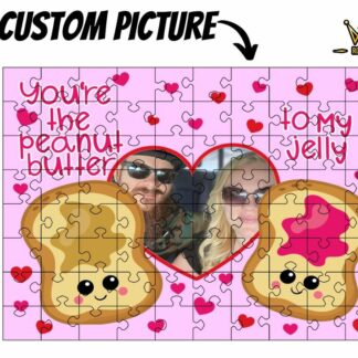 Valentine Puzzle - Peanut Butter To My Jelly with Custom Picture