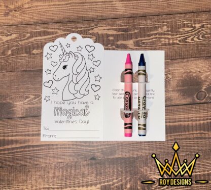 Valentine Card + 2 Crayons