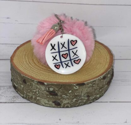 Valentine Keychain - XOX Tic Tac Toe