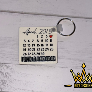 Anniversary Keychain with Custom Date & Picture