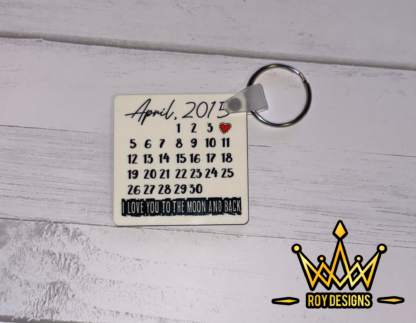 Anniversary Keychain with Custom Date & Picture