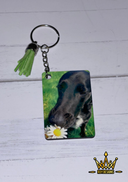Keychain with Custom Photo and Tassel - Image 3