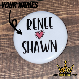 Custom 2" Lovebird Pinback Button