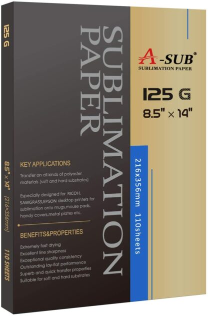 Blanks - A-SUB Sublimation Paper 8.5x14-125g