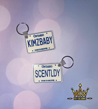 Mini Ontario License Plate Keychains