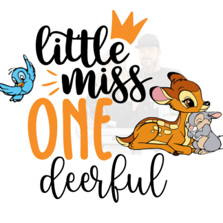 Little Miss One-Deerful PNG