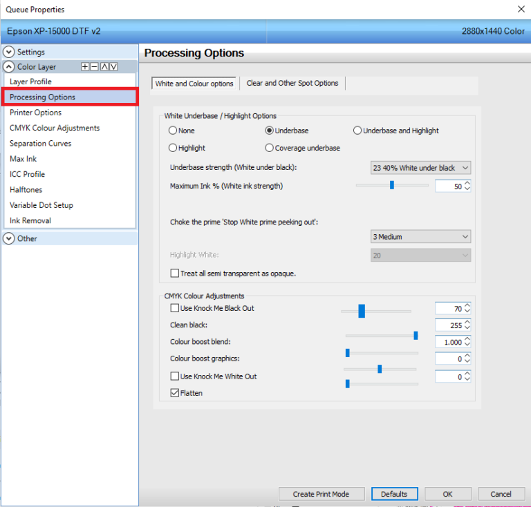 Cadlink 11 settings for our XP-15000 – RoyDesigns.ca